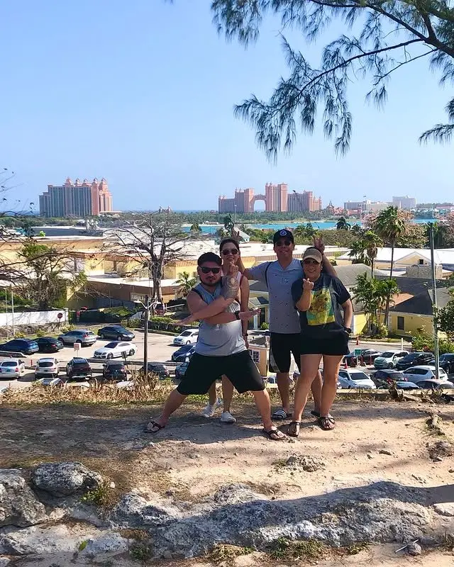 Guests overlooking Paradise Island in Nassau